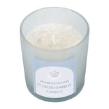 Positive Energy White Sage Cleat Quartz Crystal Chip Candle