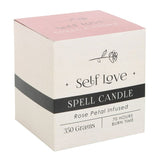 Rose Petal Infused Self Love Spell Candle - Gift Boxed