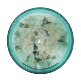 Heart Chakra Mint Green Aventurine Crystal Chip Candle