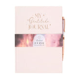 Pink Gratitude Journal with Rose Quartz Pen -  Track Affirmations