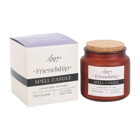Lavender Infused Friendship Spell Candle - Gift Boxed