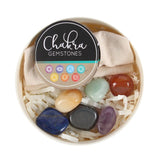 Chakra Loose Tumblestone Gemstone Crystal Wooden Gift Set