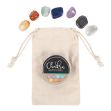 Chakra Loose Tumblestone Gemstone Crystal Wooden Gift Set