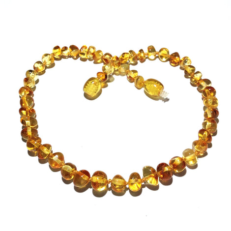 Adult Honeypot Polished Honey Baltic Amber Anklet