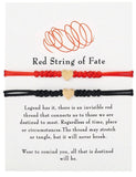 Red String of Fate Heart Charm Wish Bracelets