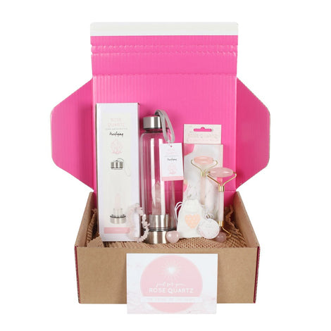 Rose Quartz Gift Set With Eco-Friendly Shredded Paper Filling