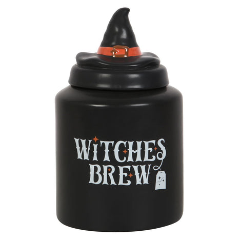 Witches Brew Black Ceramic Tea Canister