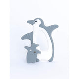 Bickiepegs Peggie the Penguin Clip-on Sensory Teething Toy - Teether Ring Toy For Babies and Toddlers for Front and Back Teeth - UK Made Bickiepegs