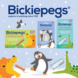 Bickiepegs Peggie the Penguin Clip-on Sensory Teething Toy - Teether Ring Toy For Babies and Toddlers for Front and Back Teeth - UK Made Bickiepegs