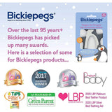 Bickiepegs Peggie the Penguin Clip-on Sensory Teething Toy - Teether Ring Toy For Babies and Toddlers for Front and Back Teeth - UK Made Bickiepegs