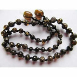 Childs Evergreen Polished Green Baltic Amber Bead Necklace Love Amber X