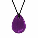 Gumigem Chewigem Baby Teething Necklace Amethyst Heather Purple Raindrop Silicone Teether or Sensory Toy Gumigem
