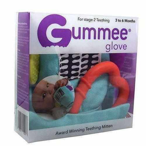 Gummee Glove Silicone Baby Teething Mitt Toy Unisex Turquoise Blue