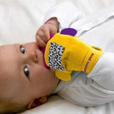 Gummee Glove Chewable Yellow Baby Teething Mitten Silicone Purple Heart Ring Gummee