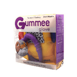 Gummee Glove Chewable Yellow Baby Teething Mitten Silicone Purple Heart Ring Gummee