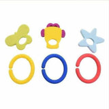 Gummee Link and Teethe set - Silicone teething links with shapes, teething solutions for your baby Gummee