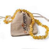 Adult Ambrosia Polished Butterscotch Baltic Amber Necklace Love Amber X