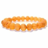 Adult Bees Knees Raw Honey Baltic Amber Stretch Bracelet Love Amber X