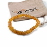 Adult Bees Knees Raw Honey Baltic Amber Stretch Bracelet Love Amber X