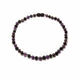 Adult Blackberry Cherry Baltic Amber Amethyst Necklace Love Amber X