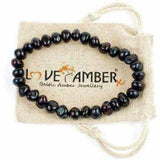Adult Blackforest Dark Cherry Baltic Amber Stretch Bracelet Love Amber X