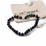 Adult Blackforest Polished Dark Cherry Baltic Amber Anklet Love Amber X
