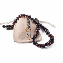 Adult Blackforest Polished Dark Cherry Baltic Amber Necklace Love Amber X
