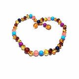 Adult Blossom Honey Baltic Amber Purple Howlite Lapis Lazuli Quartz Bracelet Love Amber X
