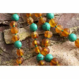 Adult Bluebird Raw Honey Blue Turquoise Baltic Amber Anklet Love Amber X