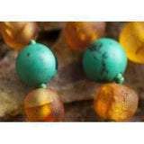 Adult Bluebird Raw Honey Blue Turquoise Baltic Amber Anklet Love Amber X