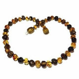 Adult Bramley Polished Green and Honey Baltic Amber Anklet Love Amber X