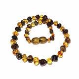 Adult Bramley Polished Green and Honey Baltic Amber Necklace Love Amber X