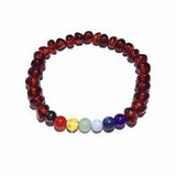 Adult Chakra Polished Cognac Baltic Amber Gemstone Stretch Bracelet Love Amber X