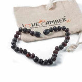 Adult Cherryaid Black Raw Dark Cherry Baltic Amber Anklet Love Amber X