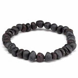 Adult Cherryaid Raw Dark Cherry Baltic Amber Stretch Bracelet Love Amber X