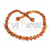 Adult Cocoa Raw Cognac Baltic Amber Necklace Love Amber X