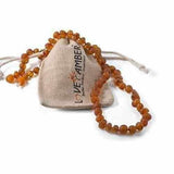 Adult Cocoa Raw Cognac Baltic Amber Necklace Love Amber X