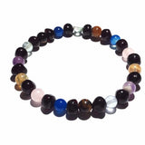 Adult Dark Solace Amber Gemstone Stretch Anxiety Stress Bracelet Love Amber X