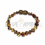 Adult Earthy Polished Rare Green Baltic Amber Anklet Love Amber X