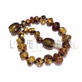 Adult Earthy Polished Rare Green Baltic Amber Anklet Love Amber X