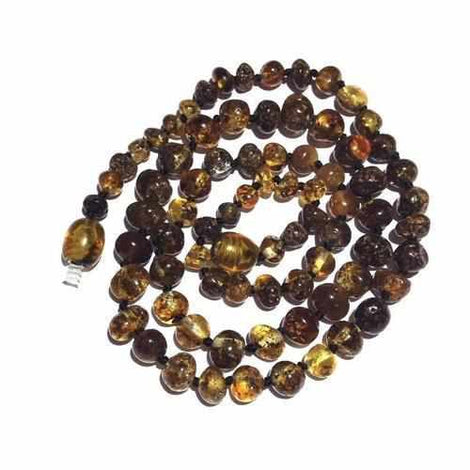 Adult Earthy Polished Rare Green Baltic Amber Necklace Love Amber X