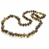 Adult Earthy Polished Rare Green Baltic Amber Necklace Love Amber X