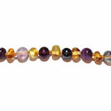 Adult Eirene Gemstones and Honey Baltic Amber Stretch Bracelet Love Amber X