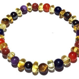 Adult Elysium Honey Amber Gemstones Stretch Bracelet Love Amber X