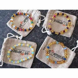 Adult Emily Honey Baltic Amber Gemstone Stretch Bracelet Love Amber X