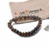 Adult Enchanted Raw Green Baltic Amber Stretch Bracelet Love Amber X