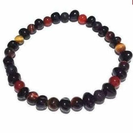 Adult Eros Lava Rock Red Tigers Eye Carnelian Cherry Baltic Amber Bracelet Love Amber X