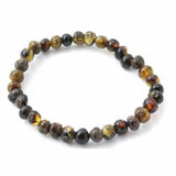 Adult Evergreen Green Baltic Amber Stretch Bracelet Love Amber X