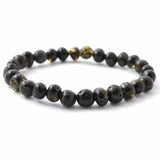 Adult Evergreen Green Baltic Amber Stretch Bracelet Love Amber X