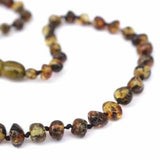 Adult Evergreen Polished Green Baltic Amber Anklet Love Amber X